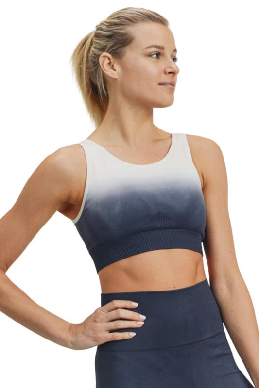 Grey Ombre Criss Cross Top